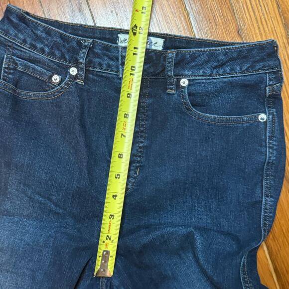 Free People Jeans Skinny Curvy High Rise Dark Blue Wash Size 30 27x27 - Picture 3 of 9
